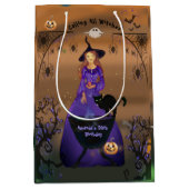 Aufrufen aller Hexen Halloween Geburtstag Mittlere Geschenktüte (Vorderseite)