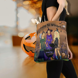 Aufrufen aller Hexen Halloween Geburtstag Tasche