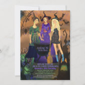 Aufrufen aller Hexen Halloween Geburtstagseinladun Einladung (Vorderseite)
