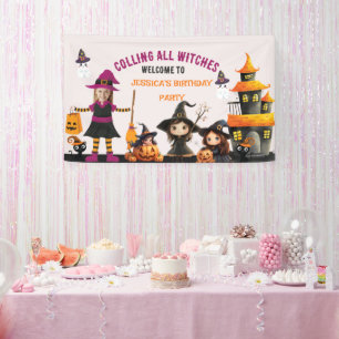 Aufrufen aller Hexen Halloween-Kostüm-Party Banner
