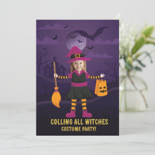 Aufrufen aller Hexen Halloween-Kostüm-Party Einladung