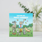 Aufrufen aller Party Einladung (Stehend Vorderseite)