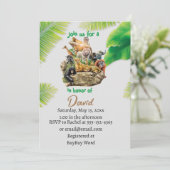 Aufrufen aller Party Tiere Safari Zoo Birthday Inv Einladung (Stehend Vorderseite)