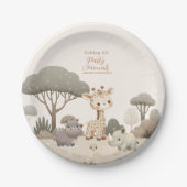 Aufrufen aller Party Tiere Safari Zoo Geburtstag Pappteller (Vorderseite)