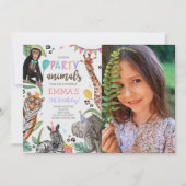 Aufrufen aller Party zum Geburtstag Foto Einladung (Vorderseite)