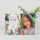 Aufrufen aller Party zum Geburtstag Foto Einladung (Stehend Vorderseite)