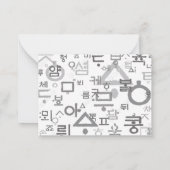 Aufrufen der koreanischen Mitteilungskarten (Rückseite)