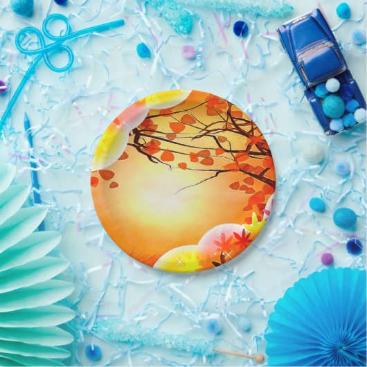 Aufrufen von Harvest ERNTEDANK FALL AUTUMN Pappteller (Party)