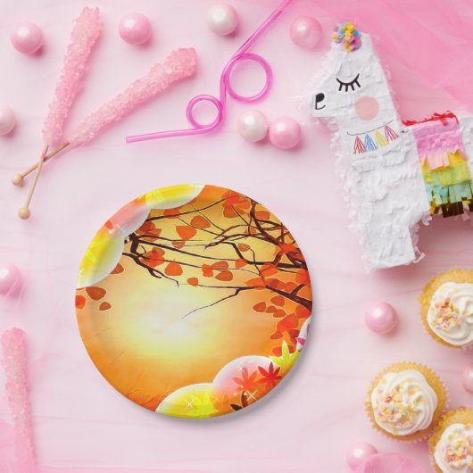 Aufrufen von Harvest ERNTEDANK FALL AUTUMN Pappteller (Party)