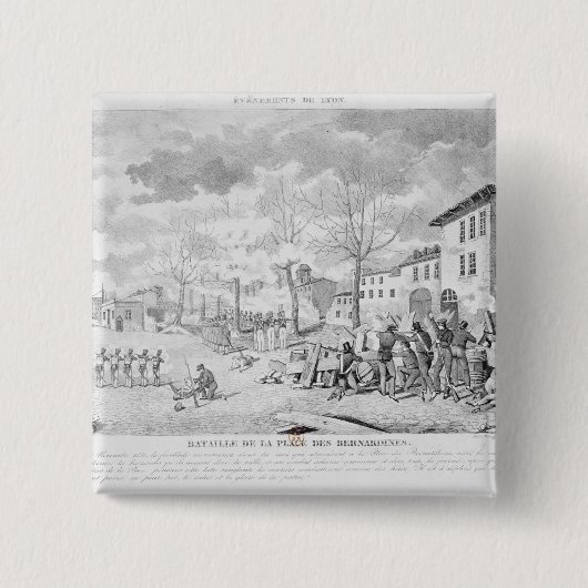 Aufruhr der silk Arbeitskräfte von Lyon Button (Vorderseite)