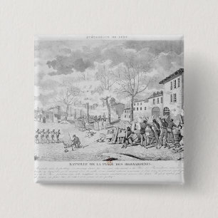 Aufruhr der silk Arbeitskräfte von Lyon Button