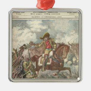 Aufruhr des Letzten der Indianer Silbernes Ornament