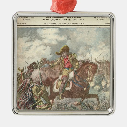 Aufruhr des Letzten der Indianer Silbernes Ornament (Vorne)