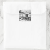 Aufruhr in Dresden Quadratischer Aufkleber (Tasche)