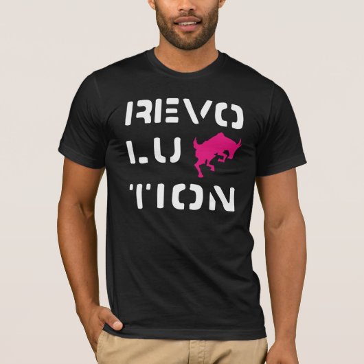 AUFRUHR Schwarzes T-Shirt (Vorderseite)