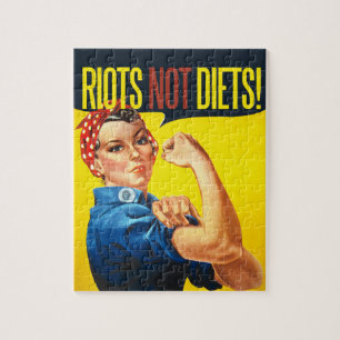 Aufruhr statt Diäten - vintage Feminismus Puzzle