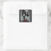Aufruhrzeit Quadratischer Aufkleber (Tasche)