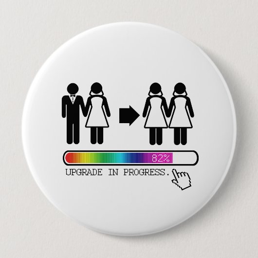 AUFRÜSTEN ZUR LESBE BUTTON (Vorderseite)