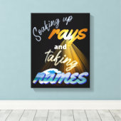 Aufsaugen von Meldungen und Namensaufruf in Sommer Leinwanddruck (Insitu (Holzboden))