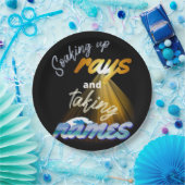 Aufsaugen von Meldungen und Namensaufruf in Sommer Pappteller (Party)