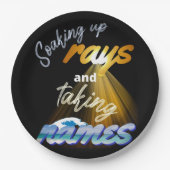 Aufsaugen von Meldungen und Namensaufruf in Sommer Pappteller (Vorderseite)