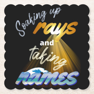 Aufsaugen von Meldungen und Namensaufruf in Sommer Untersetzer