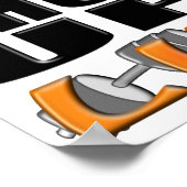 AUFSCHALTEN UND AUFHEBEN (Bar-Bell) Poster (Ecke)