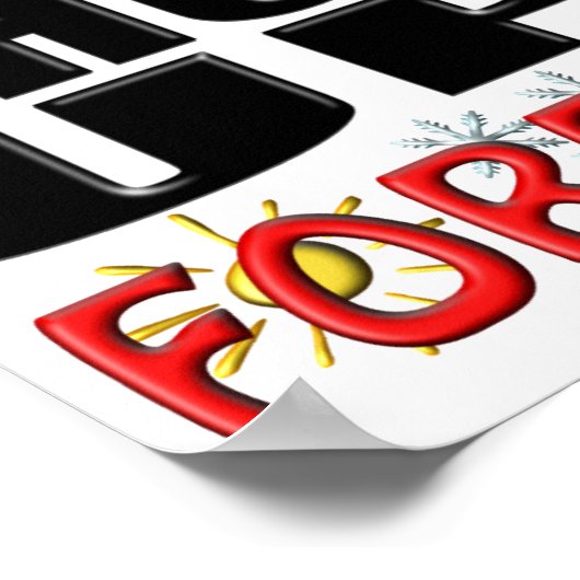 AUFSCHALTEN UND VORHERSAGEN (Wetter) Poster (Ecke)