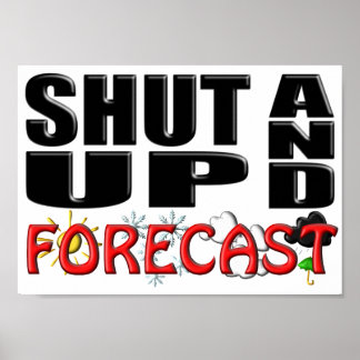 AUFSCHALTEN UND VORHERSAGEN (Wetter) Poster