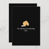 Aufschieben beenden mitteilungskarte (Vorne/Hinten)