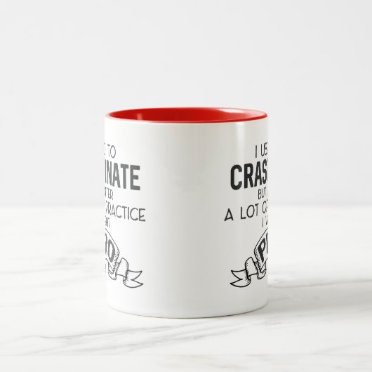 Aufschieben der Funny Sarcasm-Tasse Zweifarbige Tasse (Mittel)