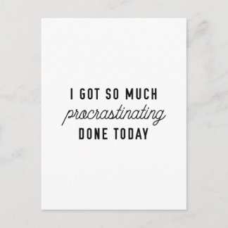 Aufschieben Postkarte