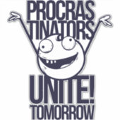 Aufschieber vereinen aufkleber (Vorderseite)