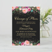 Aufschiebtes Party für das Blumenpensionssystem Einladung (Stehend Vorderseite)