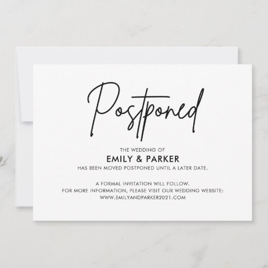 Aufschiebung Einladung (Vorderseite)