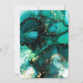 Aufschiebung Emerald Jewel Tone Hochzeit Einladung (Rückseite)