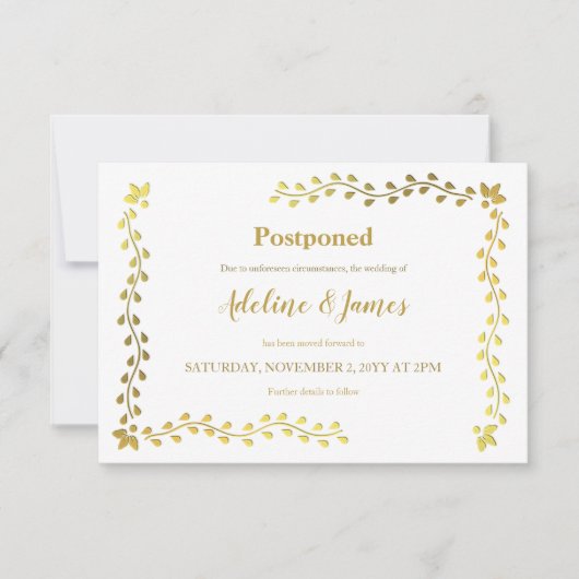 Aufschiebung von Gold-Blätter Ankündigung (Vorderseite)