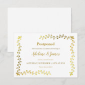 Aufschiebung von Gold-Blätter Ankündigung (Vorne/Hinten)