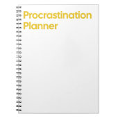 Aufschiebungsplaner-Notebook Notizblock (Vorderseite)