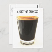 Aufschlag aus Espressoglas Postkarte (Vorne/Hinten)