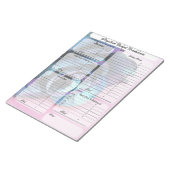 Aufschlüsselung der Haushaltszahlungen - Blaue Ros Notizblock (angewinkelt)