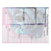 Aufschlüsselung der Haushaltszahlungen - Blaue Ros Notizblock (Vorderseite)