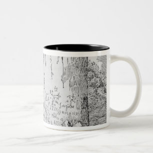 Aufschrift-Felsen, nahe dem Pueblo von Zuni Zweifarbige Tasse