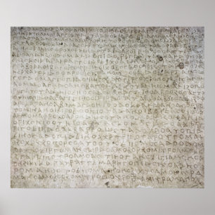 Aufschrift in der Kushana Sprache geschrieben Poster