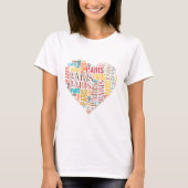Aufschriften Paris im Herzen T-Shirt (Vorderseite)
