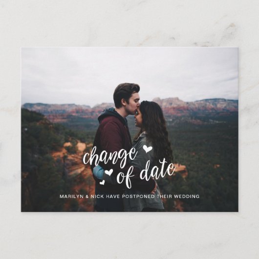 Aufschub des Hochzeitsstils, Niedliche Änderung de Postkarte (Vorderseite)