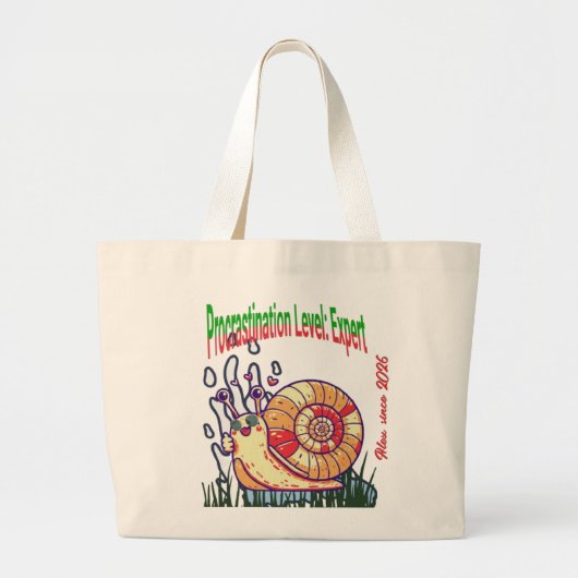 Aufschub-Ebene: Experte - Lustige Ästhetik Jumbo Stoffbeutel (Vorne)