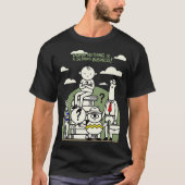 Aufschub Humor T-Shirt (Vorderseite)
