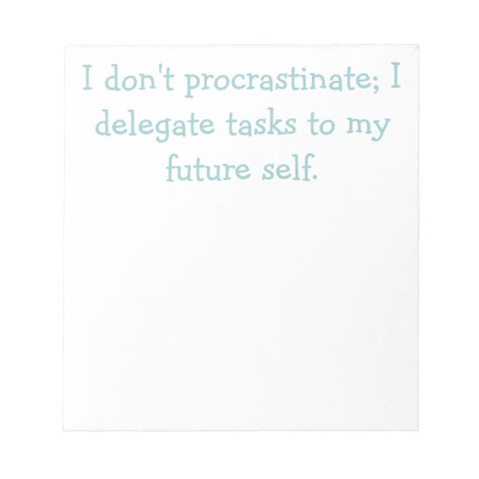 Aufschub Notizblock (Vorderseite)