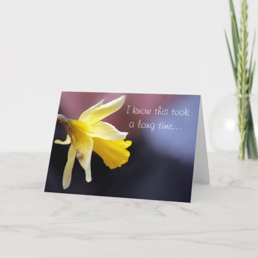 Aufschub - Schneckenbrief - Denken Sie an Sie Karte (Vorderseite)